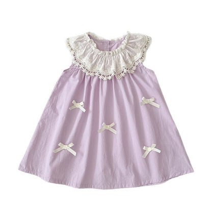 MyKids-USA® Girls Cute Color Patchwork Flowers Pattern Collar Sleeveless bodysuit or Dress – Princess Sister Matching