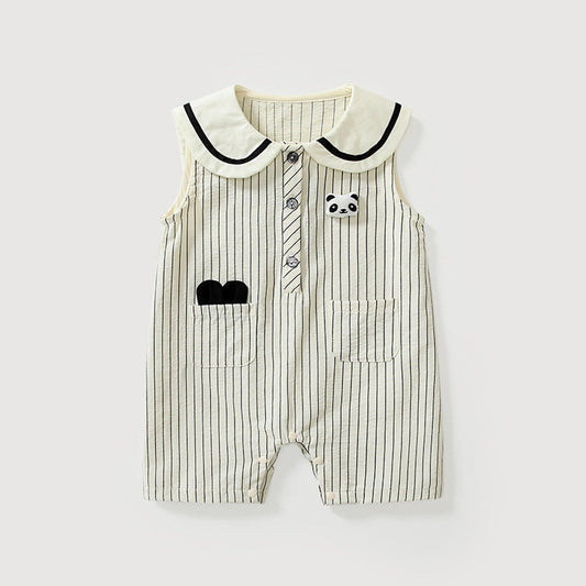 MyKids-USA® Summer Arrival Baby Unisex Sleeveless Cute Striped Pattern Rompers