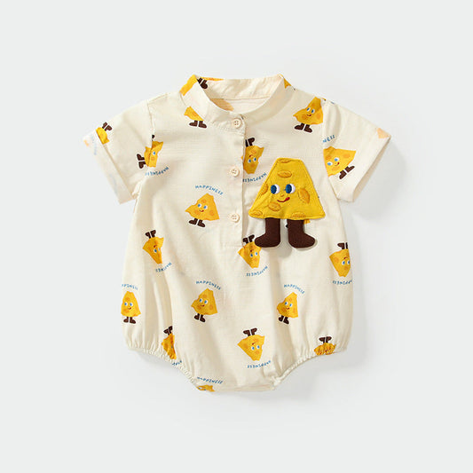 MyKids-USA® Baby Unisex Short Sleeves Cute Cartoon Pattern bodysuit