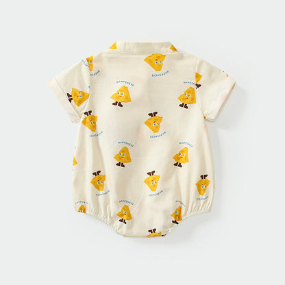 MyKids-USA® Baby Unisex Short Sleeves Cute Cartoon Pattern bodysuit
