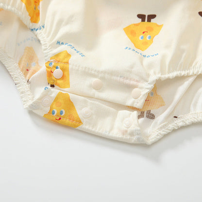 MyKids-USA® Baby Unisex Short Sleeves Cute Cartoon Pattern bodysuit