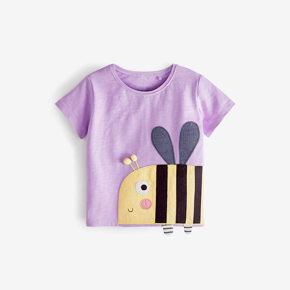 MyKids-USA® Kids’ Cartoon Bee Pattern Short Sleeves T-shirt in European and American Style