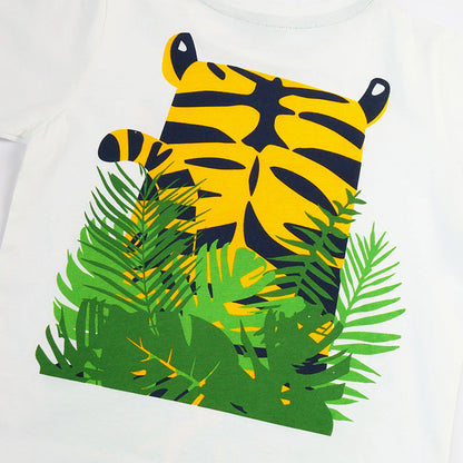 MyKids-USA® Baby Kids Tiger Cartoon Pattern T-shirt and Shorts Clothing Set for Boys