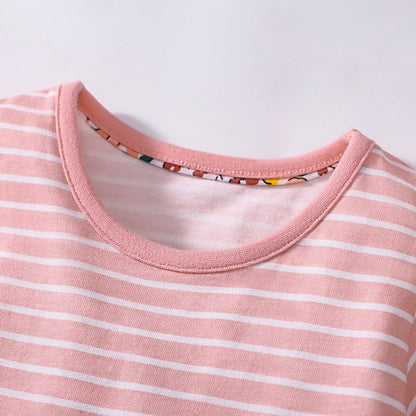 MyKids-USA® Pure Cotton Animals Cartoon Pattern Short Sleeves Dress for Stylish Girls