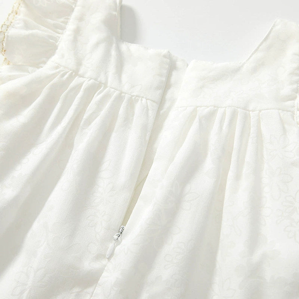 MyKids-USA® Baby Kids Girls Fly Sleeves Solid Color Dress