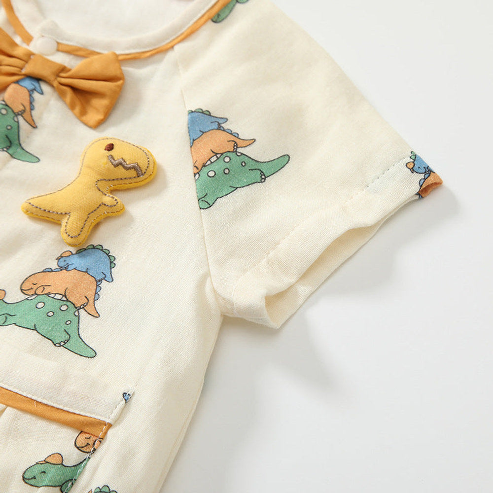 MyKids-USA® Baby Unisex Cute Cartoon Dinosaurs Pattern Short Sleeves bodysuit
