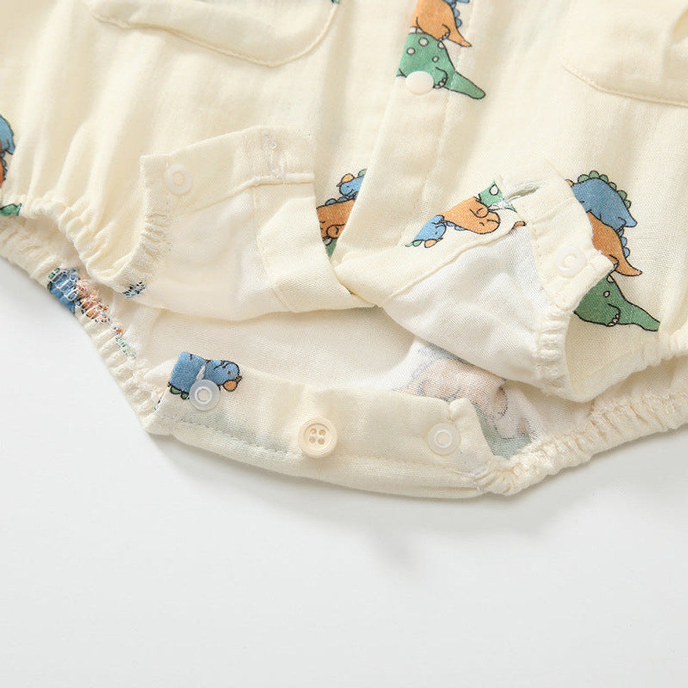 MyKids-USA® Baby Unisex Cute Cartoon Dinosaurs Pattern Short Sleeves bodysuit