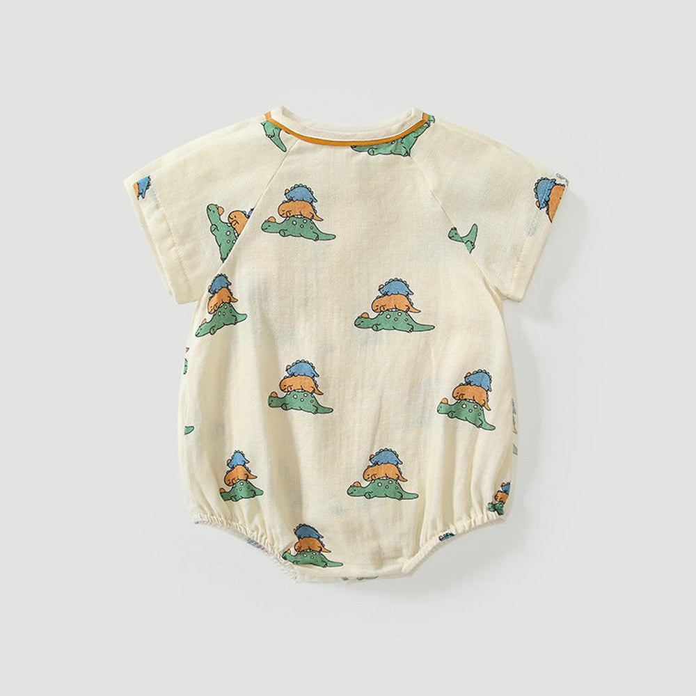 MyKids-USA® Baby Unisex Cute Cartoon Dinosaurs Pattern Short Sleeves bodysuit