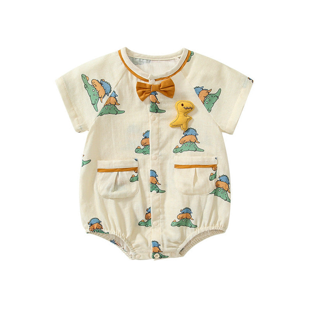 MyKids-USA® Baby Unisex Cute Cartoon Dinosaurs Pattern Short Sleeves bodysuit