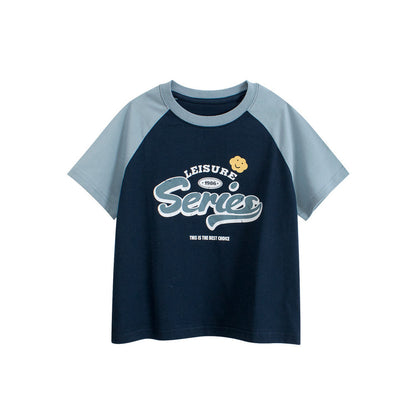 MyKids-USA® Kids’ Letters Pattern T-shirt in European and American Style