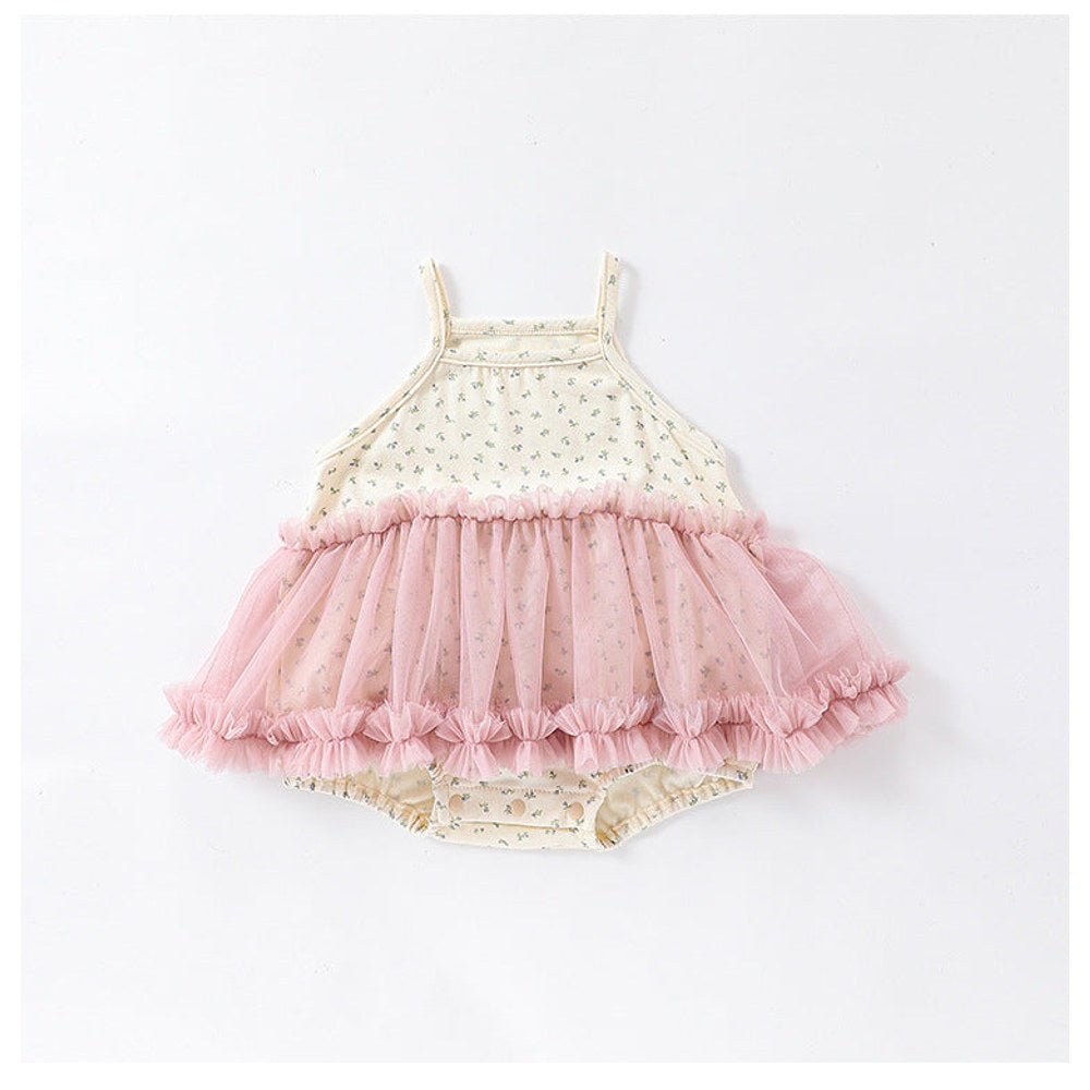 MyKids-USA® Baby Girls Cute Floral Sleeveless Dress Design bodysuit