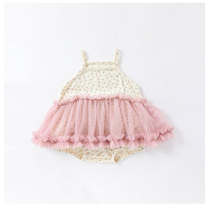 MyKids-USA® Baby Girls Cute Floral Sleeveless Dress Design bodysuit