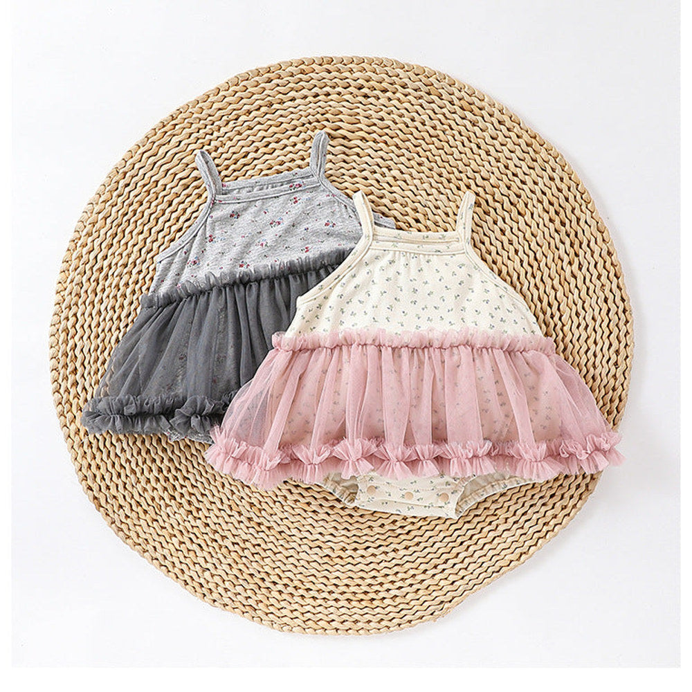 MyKids-USA® Baby Girls Cute Floral Sleeveless Dress Design bodysuit