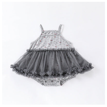 MyKids-USA® Baby Girls Cute Floral Sleeveless Dress Design bodysuit