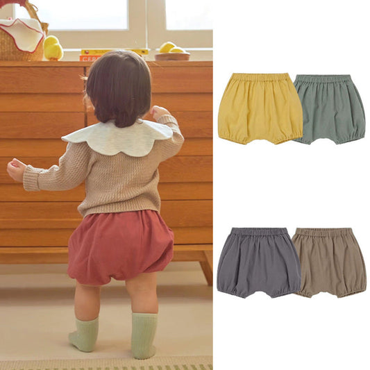 MyKids-USA® Kids Unisex Cotton Casual Style Solid Color Shorts