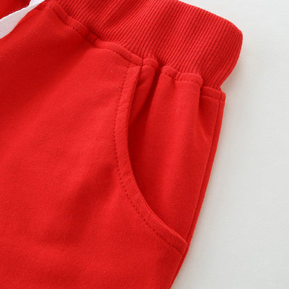 MyKids-USA® Kids Boys Cotton Casual Style Solid Color Shorts