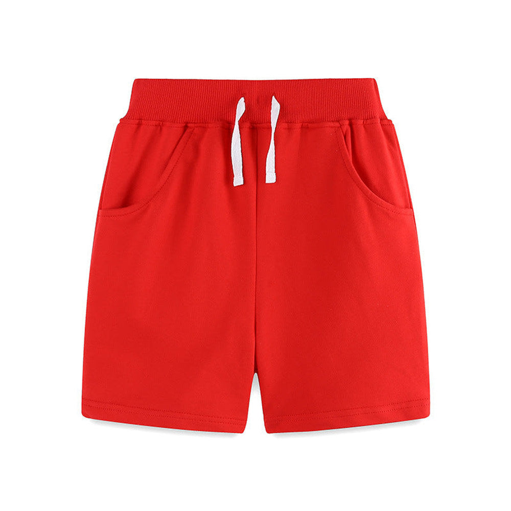 MyKids-USA® Kids Boys Cotton Casual Style Solid Color Shorts