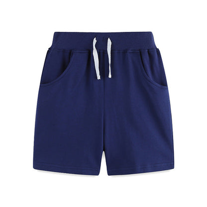 MyKids-USA® Kids Boys Cotton Casual Style Solid Color Shorts