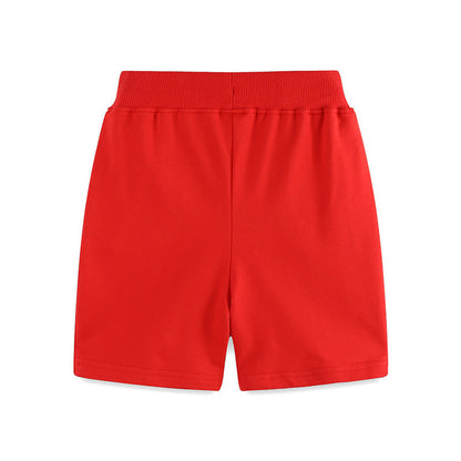 MyKids-USA® Kids Boys Cotton Casual Style Solid Color Shorts