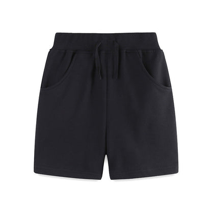 MyKids-USA® Kids Boys Cotton Casual Style Solid Color Shorts