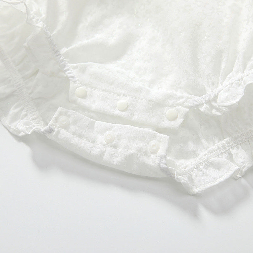 MyKids-USA® Baby Girls Sleeveless Simple Embroidery Pattern bodysuit