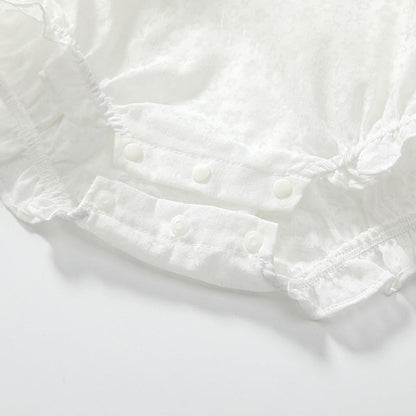 MyKids-USA® Baby Girls Sleeveless Simple Embroidery Pattern bodysuit