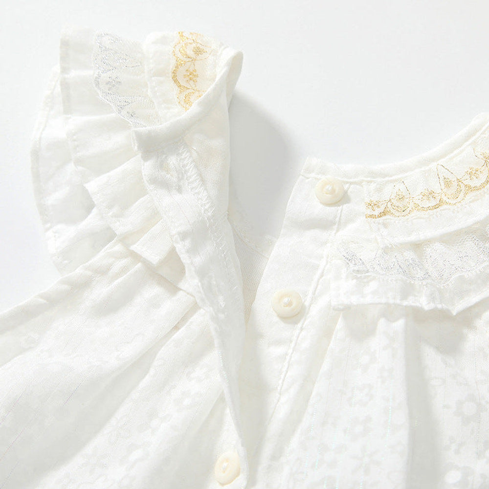 MyKids-USA® Baby Girls Sleeveless Simple Embroidery Pattern bodysuit