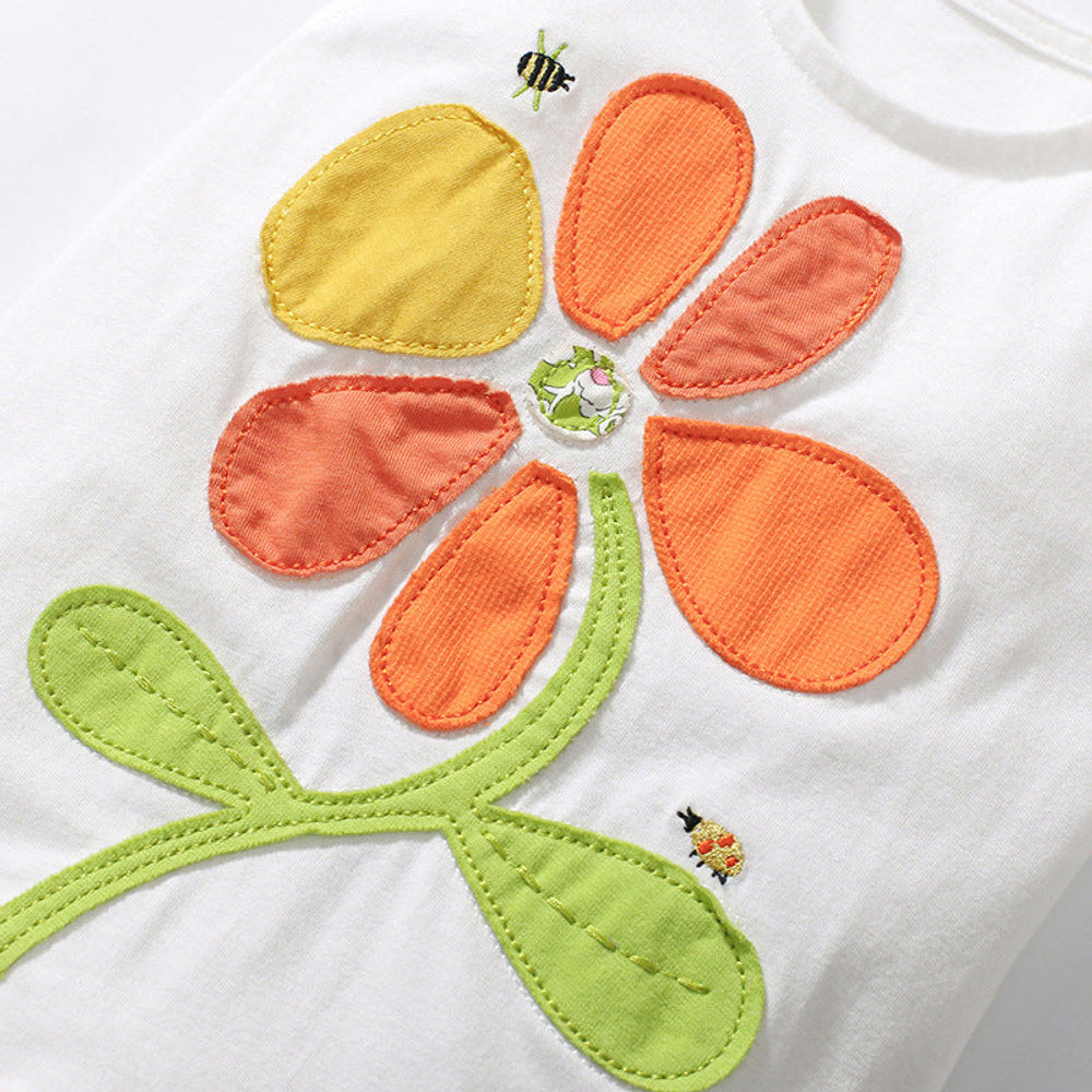 MyKids-USA® Baby Kids Flower Pattern Vest and Green Shorts Clothing Set for Girls
