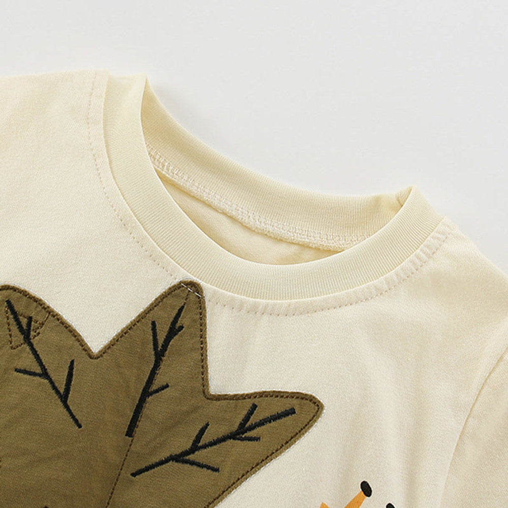 MyKids-USA® Baby Kids Jungle Animals Cartoon Pattern T-shirt and Shorts Clothing Set for Boys