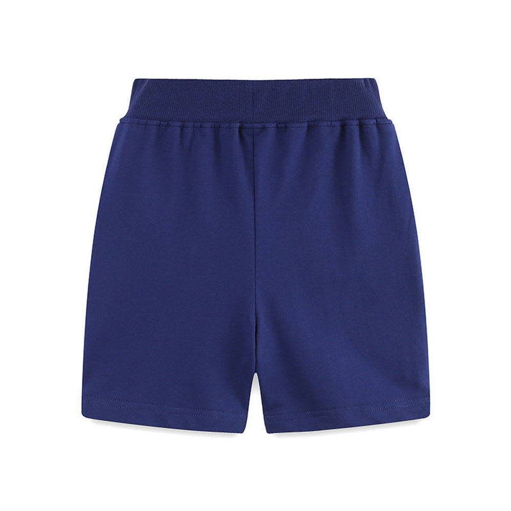 MyKids-USA® Kids Boys Cotton Casual Style Cartoon Embroidered Shorts