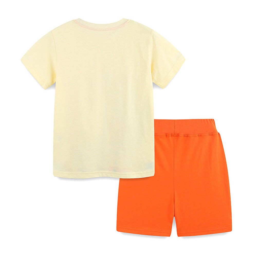 MyKids-USA® Baby Kids Jungle Animals Cartoon Pattern T-shirt and Shorts Clothing Set for Boys