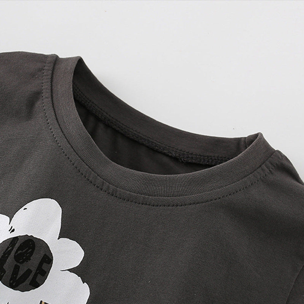 MyKids-USA® Boys’ Cartoon Panda Pattern T-shirt in European and American Style