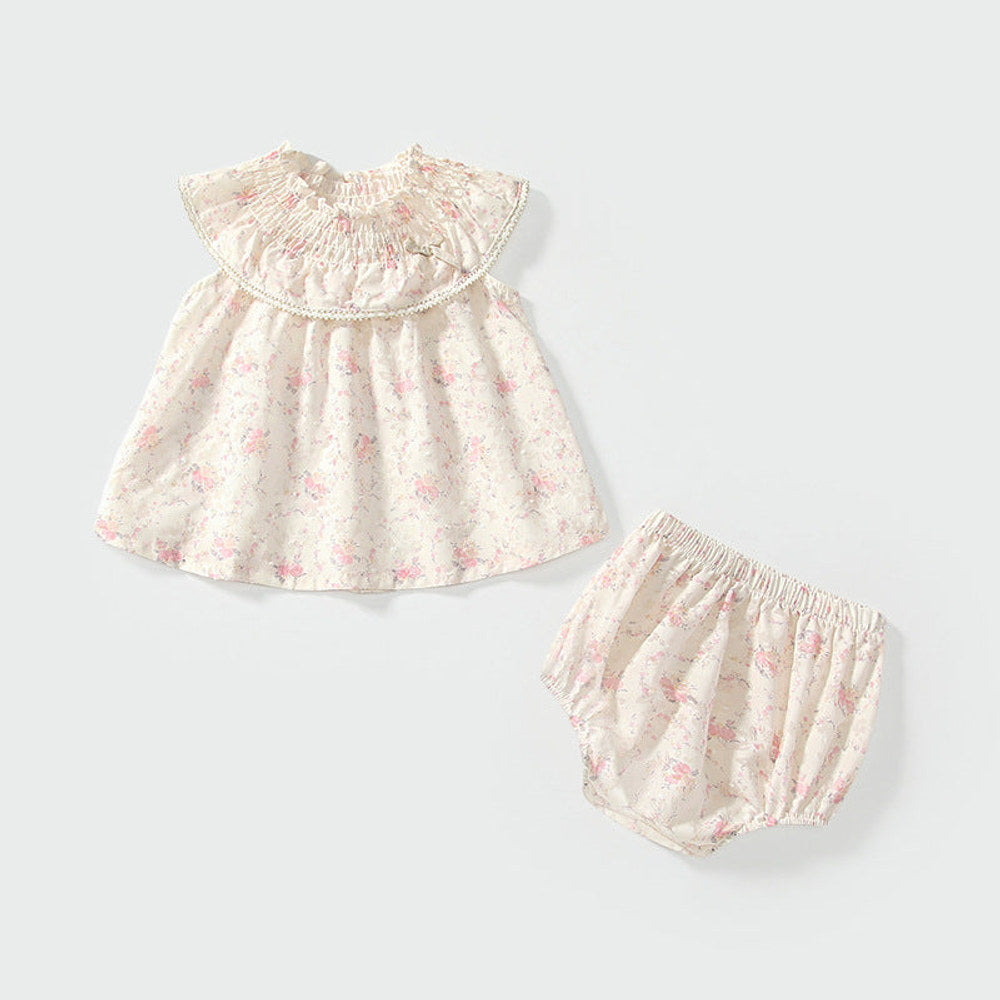 MyKids-USA® Baby Kids Floral Pattern Sleeveless Top Dress and Bloomers Clothing Set for Girls