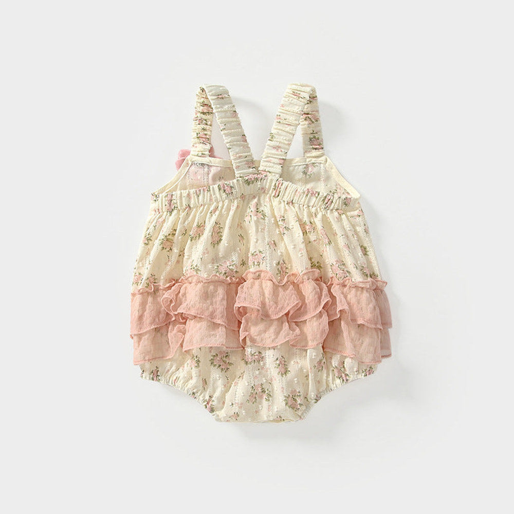 MyKids-USA® Baby Girls Cute Floral Pattern Sleeveless Strap bodysuit