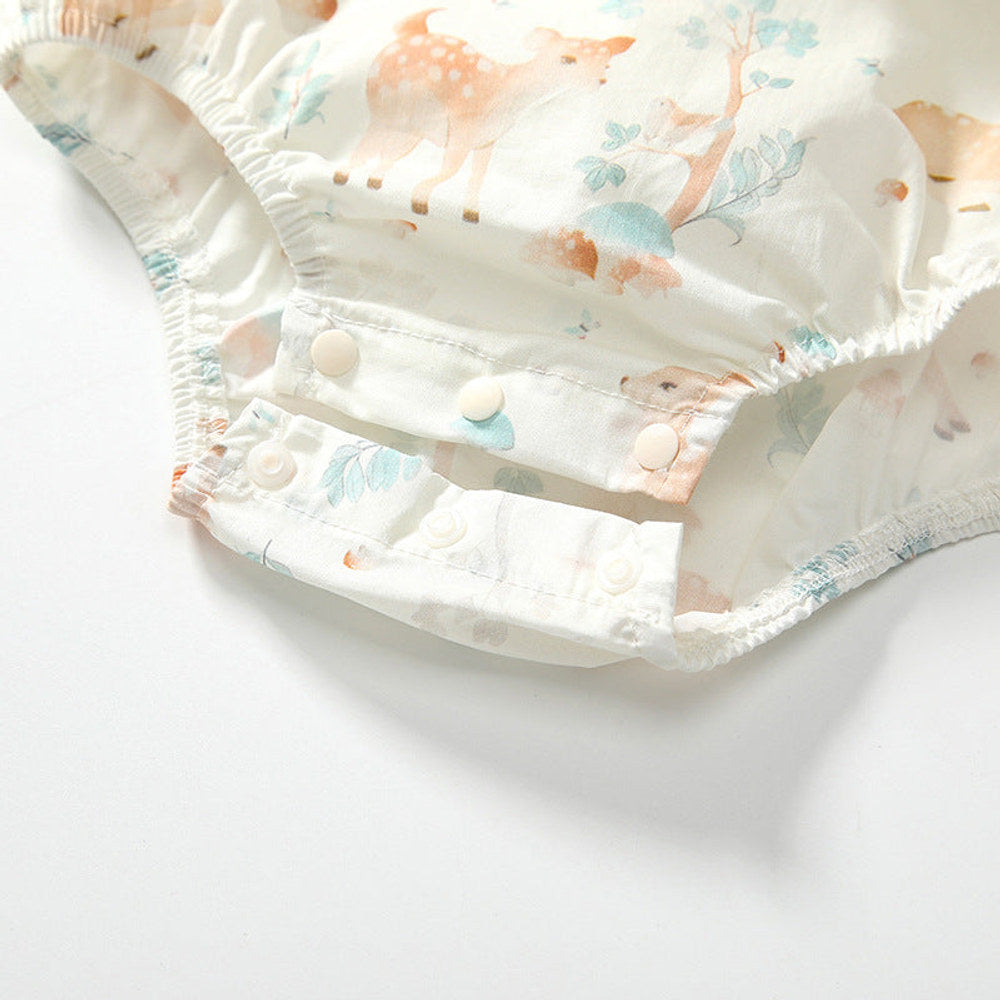 MyKids-USA® Baby Girls Cute Animals and Floral Pattern Fly Sleeves bodysuit