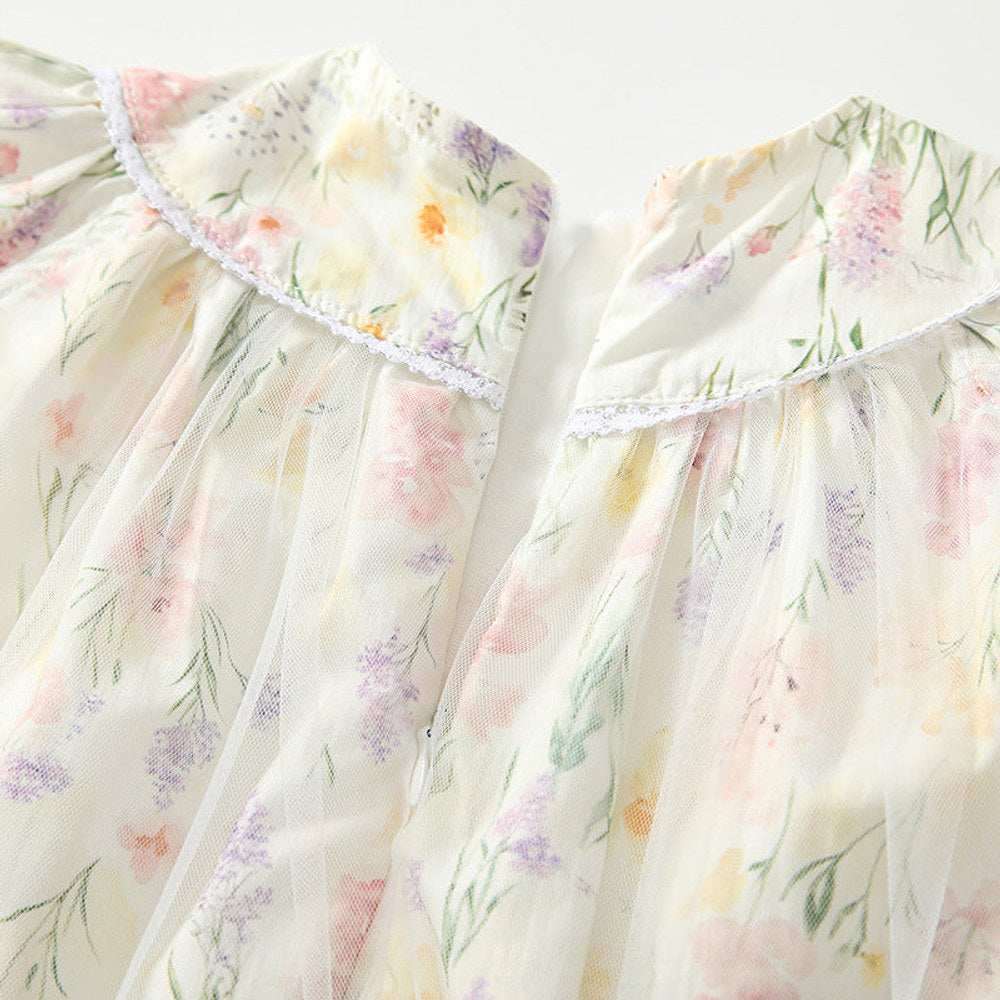 MyKids-USA® Baby Girls Cute Butterfly and Floral Pattern Fly Sleeves Dress