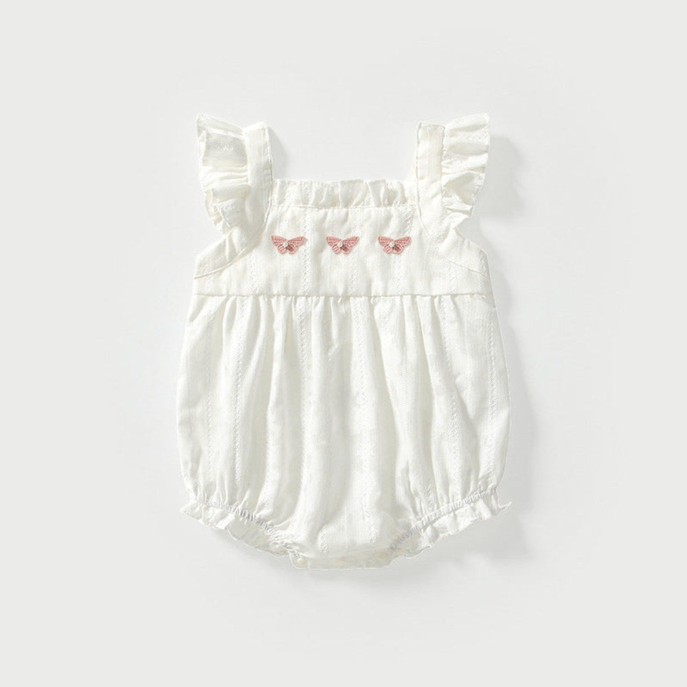 MyKids-USA® Baby Girls Cute Butterfly Pattern Fly Sleeves Strap bodysuit