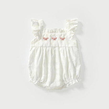 MyKids-USA® Baby Girls Cute Butterfly Pattern Fly Sleeves Strap bodysuit