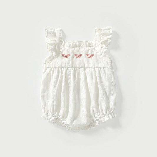 MyKids-USA® Baby Girls Cute Butterfly Pattern Fly Sleeves Strap bodysuit