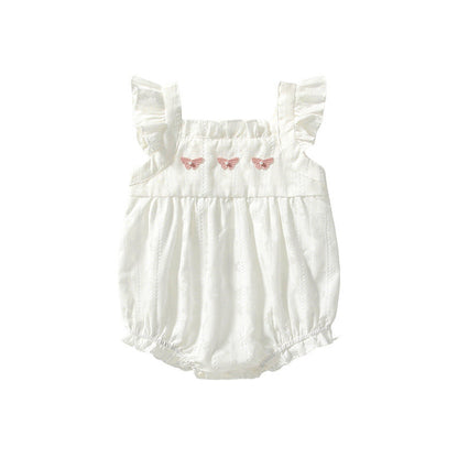 MyKids-USA® Baby Girls Cute Butterfly Pattern Fly Sleeves Strap bodysuit