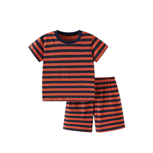 MyKids-USA® Baby Kids Striped Pattern T-shirt and Shorts Clothing Set for Boys