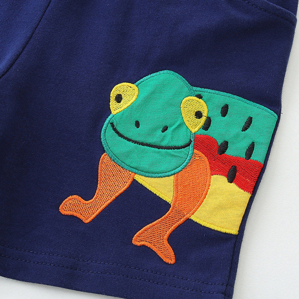 MyKids-USA® Kids Boys Cotton Casual Style Cartoon Animals Pattern Shorts