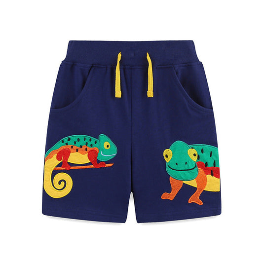 MyKids-USA® Kids Boys Cotton Casual Style Cartoon Animals Pattern Shorts