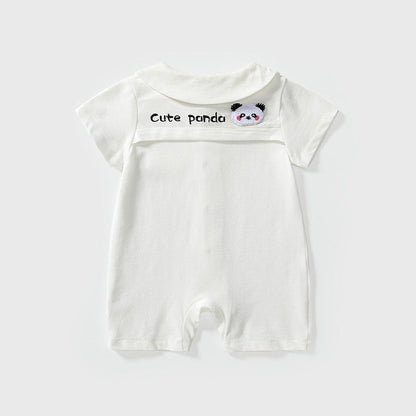 MyKids-USA® Baby Unisex Short Sleeves Cute Panda Pattern Rompers