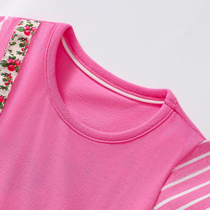 MyKids-USA® Animals Cartoon Pattern Short Sleeves Dress for Stylish Girls