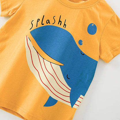 MyKids-USA® Baby Kids Fish Pattern T-shirt and Shorts Clothing Set for Boys