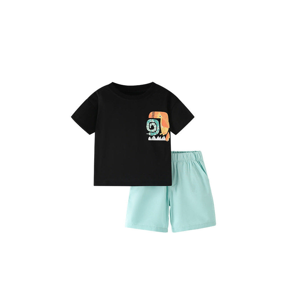 MyKids-USA® Baby Kids Animals Cartoon Pattern T-shirt and Shorts Clothing Set for Boys
