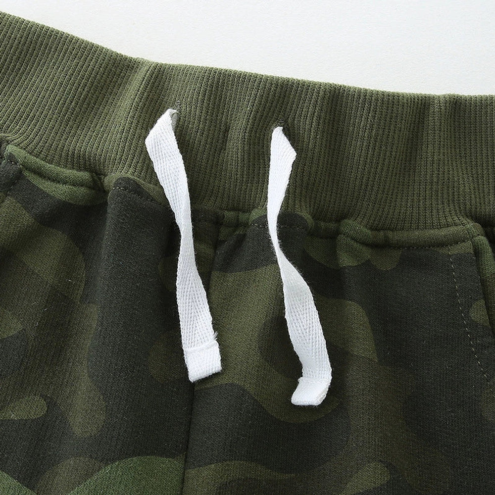 MyKids-USA® Kids Boys Cotton Casual Style Camouflage Shorts