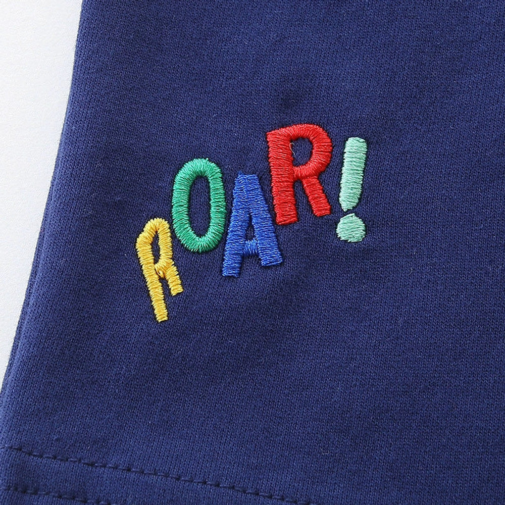 MyKids-USA® Kids Boys Cotton Casual Style Cartoon Dinosaur and Letters Pattern Shorts