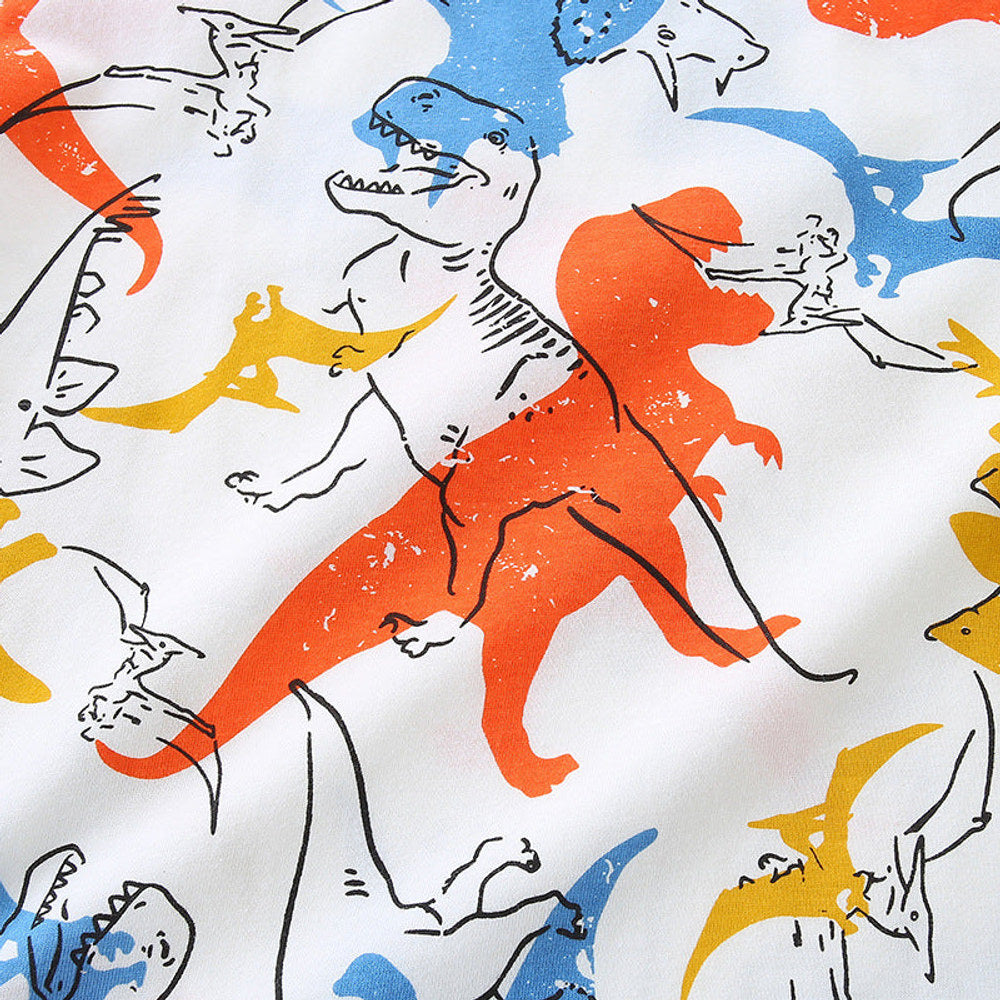 MyKids-USA® Baby Kids Colorful Dinosaurs Pattern T-shirt and Shorts Clothing Set for Boys